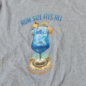 Tommy Bahama Rum Size Fits All T-shirt Men's Gray Short Sleeve Cotton Sz XL